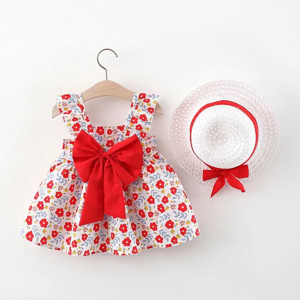 2024 Girls Cute Summer Sleeveless Dress Girl 2-Piece Sets Short Pants+Dress Set Stripe Pattern for Baby 6-24M R250707