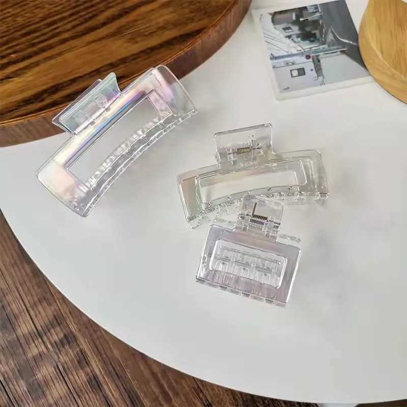 New Women Fashion Transparent Mermaid Color Hair Clip Claw Korean Version of Female Shark Hairpin Girls Hair Accessories Y250707