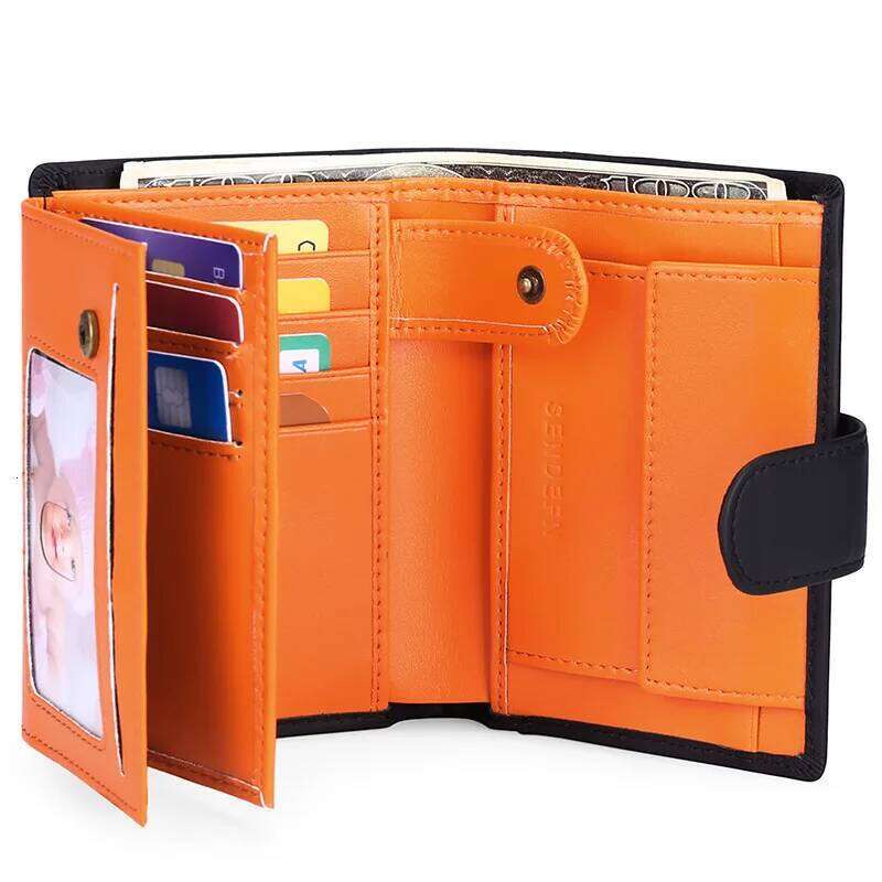 2025 men wallet geniune leather short card holders composite coin purses stock RFID