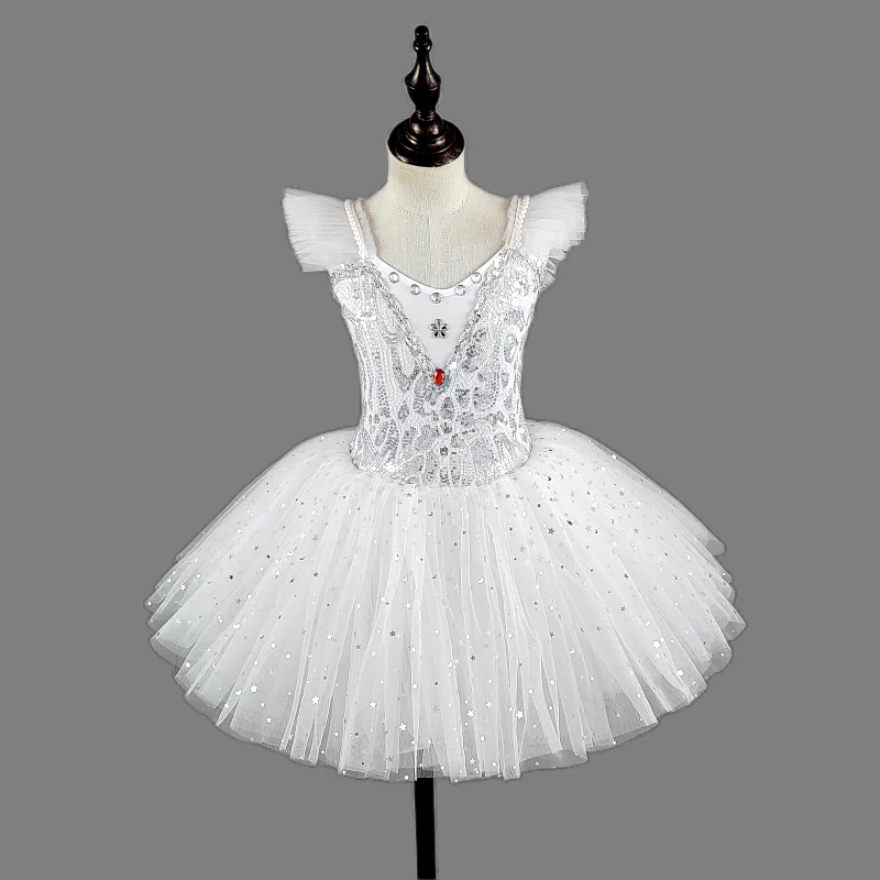 Children's sequined ballet skirt girls' dance skirt campus dance program stage group performance costume ballet dancer costume dance practic