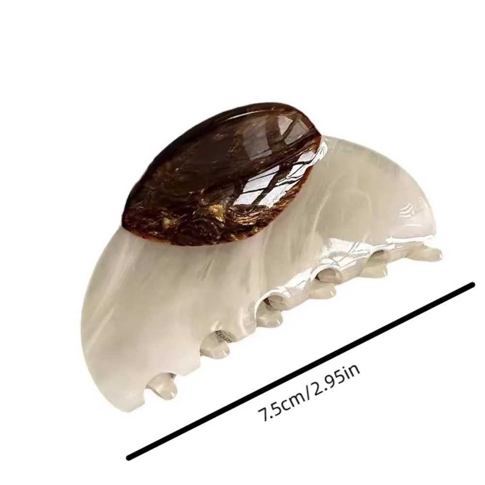 Acrylic Half-circle Hair Claw Gradient High-end Acetic Acid Shark Clip Waterproof Contrast Color Retro Hair Carb Clip Headwear Y250707