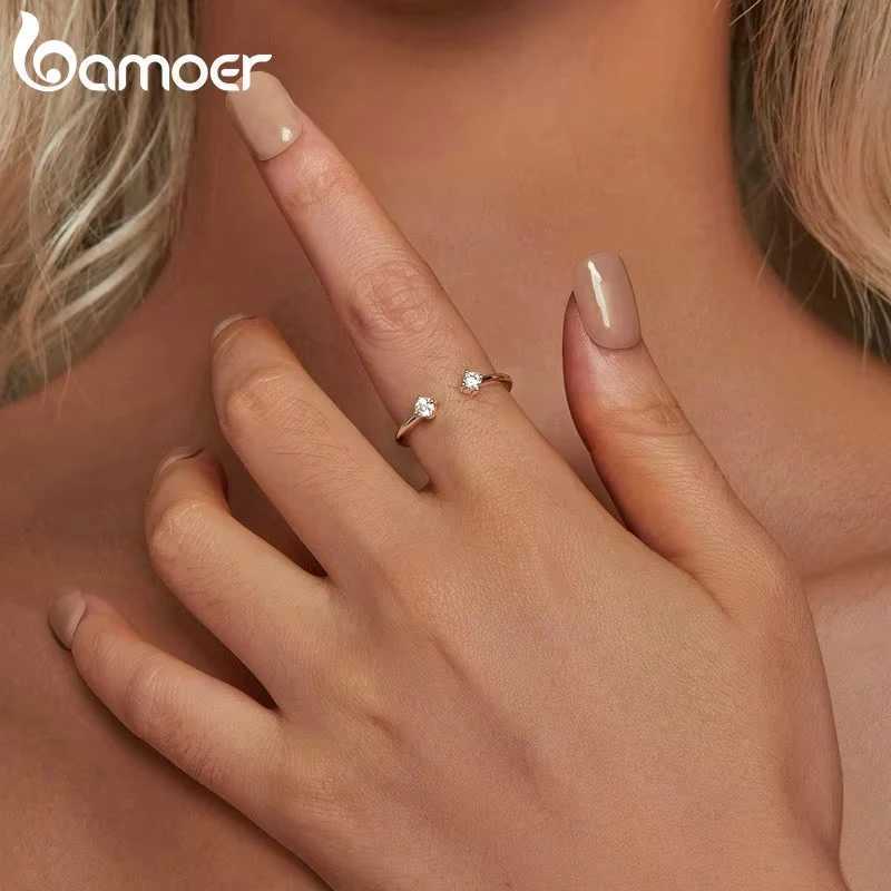 100% Authentic Moissanite White Gold Plated Adjustable Ring 925 Sterling Silver Exquisite Open Ring for Women Fine Jewelry Gift XJ250707