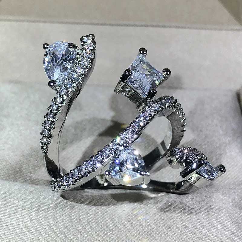 925 Sterling Silver Exaggerated Large Snake-Shaped Winding Ring Ladies Jewelry Zircon Ring Party Christmas Gift Wholesale XJ250707