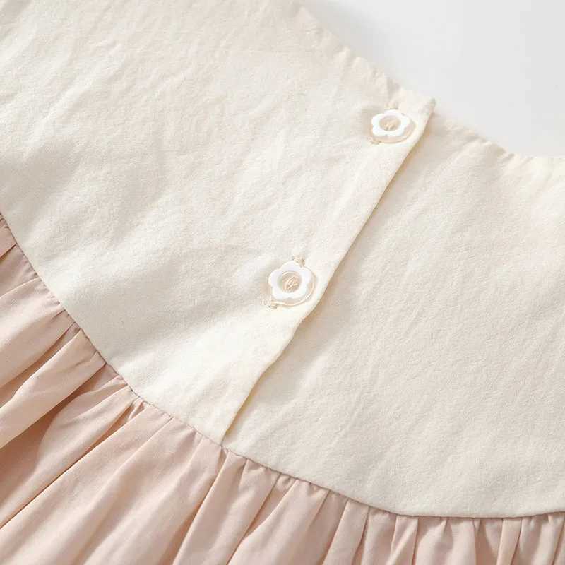 2025 New Summer Baby Girl Clothing Kids Princess Dresses Short Sleeved Cotton Lace Splicing 2-7 Years Baby Girl Party Dress R250707