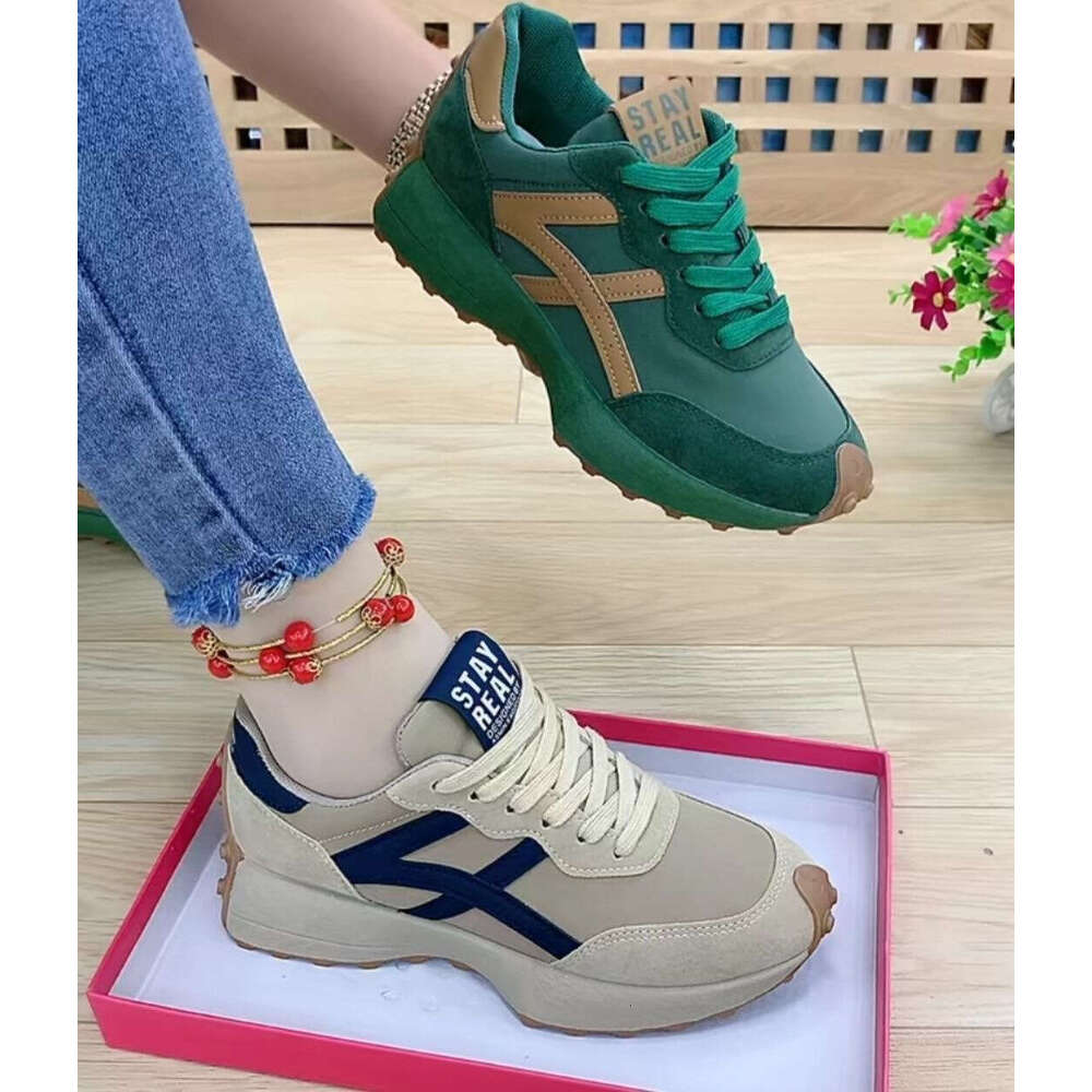 Forrest Gump Sneakers 2024 Spring Autumn New Casual Thick Sole Small Waist Waffle Dad Shoes Women Ins Trend