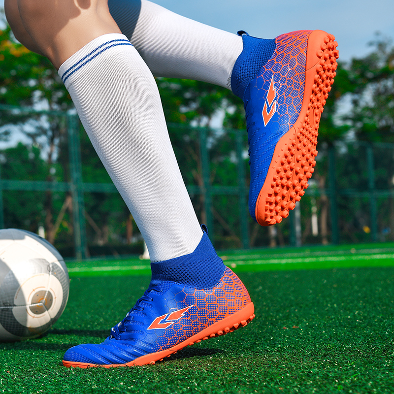 2025 New Men's Football Shoes with Broken Studs AG, Long Studs, Adult Grassland Shoes, Training Shoes for Primary and Middle School Boys