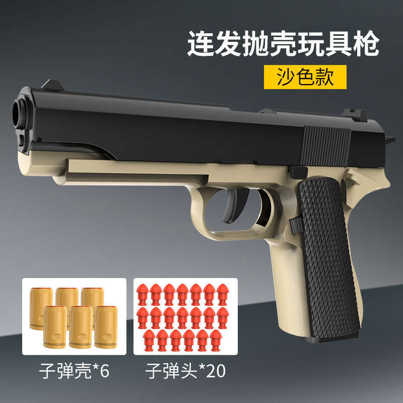 Fully Shell Ejection 1911 Colt Empty Chamber Locking Can Fire Automatic Re-ing Pistol Soft Bullet Gun Batch Method