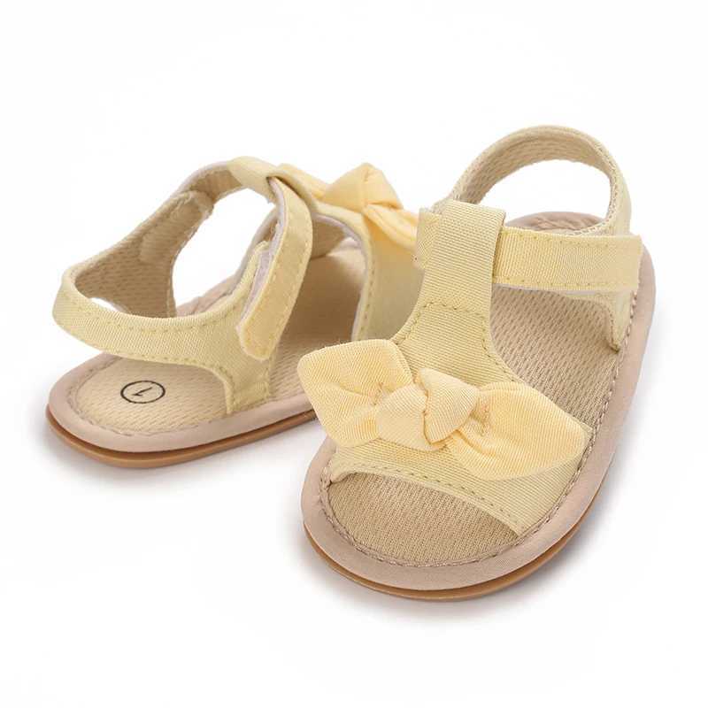 New Solid Color Casual And Comfortable 0-18M Baby Girl Sandals Breathable And Lightweight Summer Butterfly Open-Toe Sandals R250707