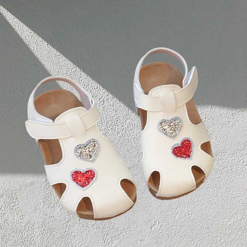 Boys Girls Cork Sandals Kids Casual Summer Shoes Child Slides Sandals Kids Toddler Closed-Toed Hollow-Out Beach Shoes Black Beige R250707