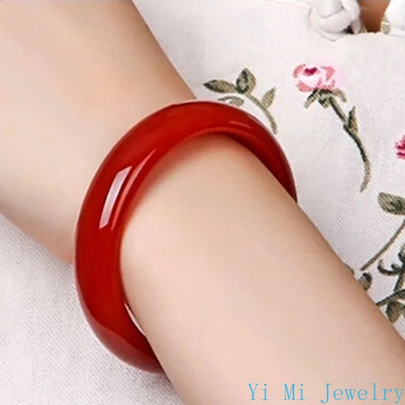 Natural Jade Bracelet Womens Red Agate Ice Through Brazil Carnelian Bangles With Charms 250707