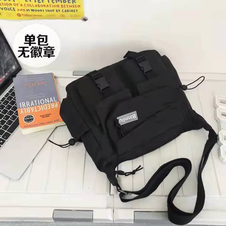 Japanese Simple Messenger Bag Student Nylon Waterproof Canvas Handbag Shoulder Crossbody Bags for Women Men Satchels Bolsas ddmynov