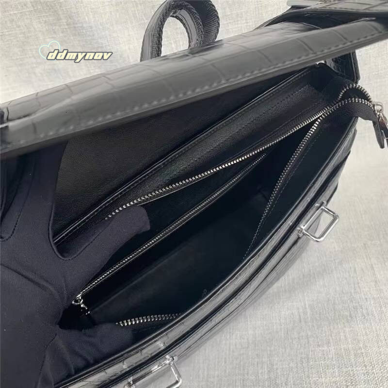 Authentic Exotic Crocodile Belly Skin Mens Satchels Messenger Genuine Alligator Leather Male Casual Single Shoulder Bag ddmynov