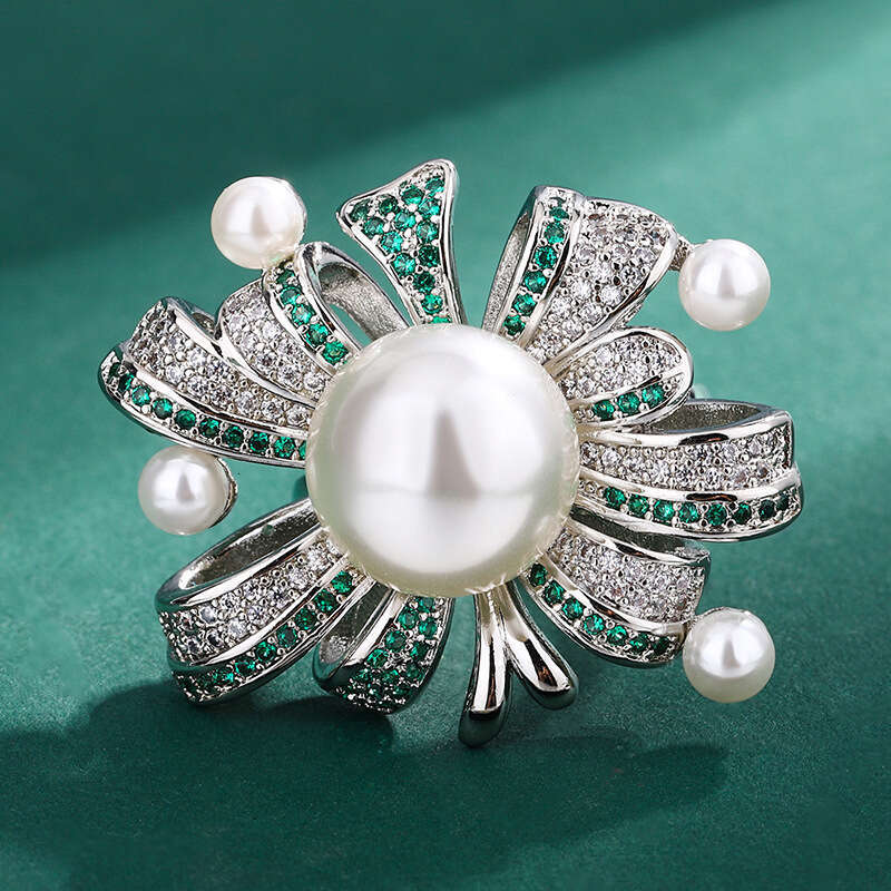 Hua Youmei Jewelry Luxurious High-End Imitation Natural Freshwater 12Mm Tahitian Pearl Adjustable Ring A04