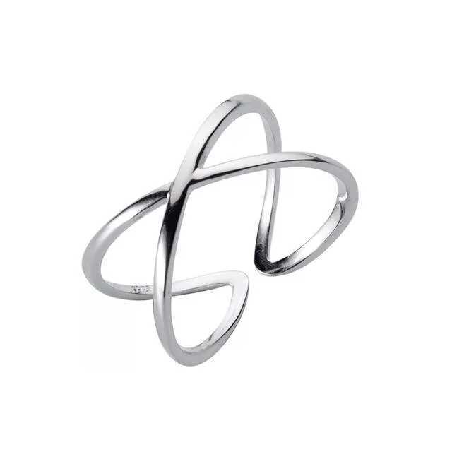 925 Sterling Silver Vintage Cross Rings for Women Wedding Trendy Jewelry Large Adjustable Antique Rings Anillos XJ250707