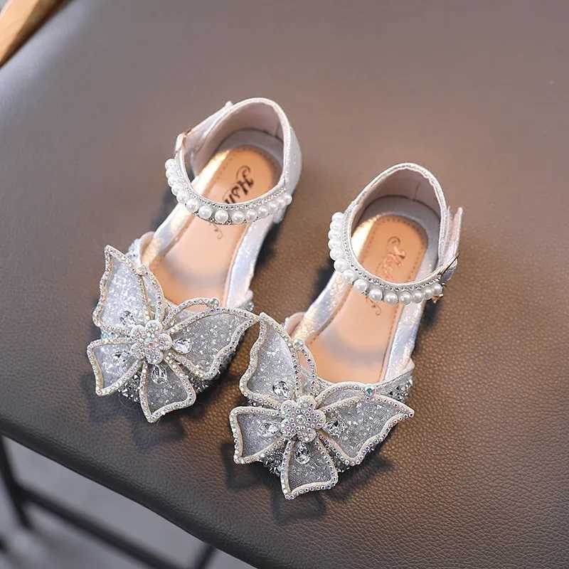 Summer Girls Sandals Fashion Sequins Rhinestone Bow Girls Princess Shoes Baby Girl Shoes Flat Heel Sandals Size 21-35 z250708H0TX