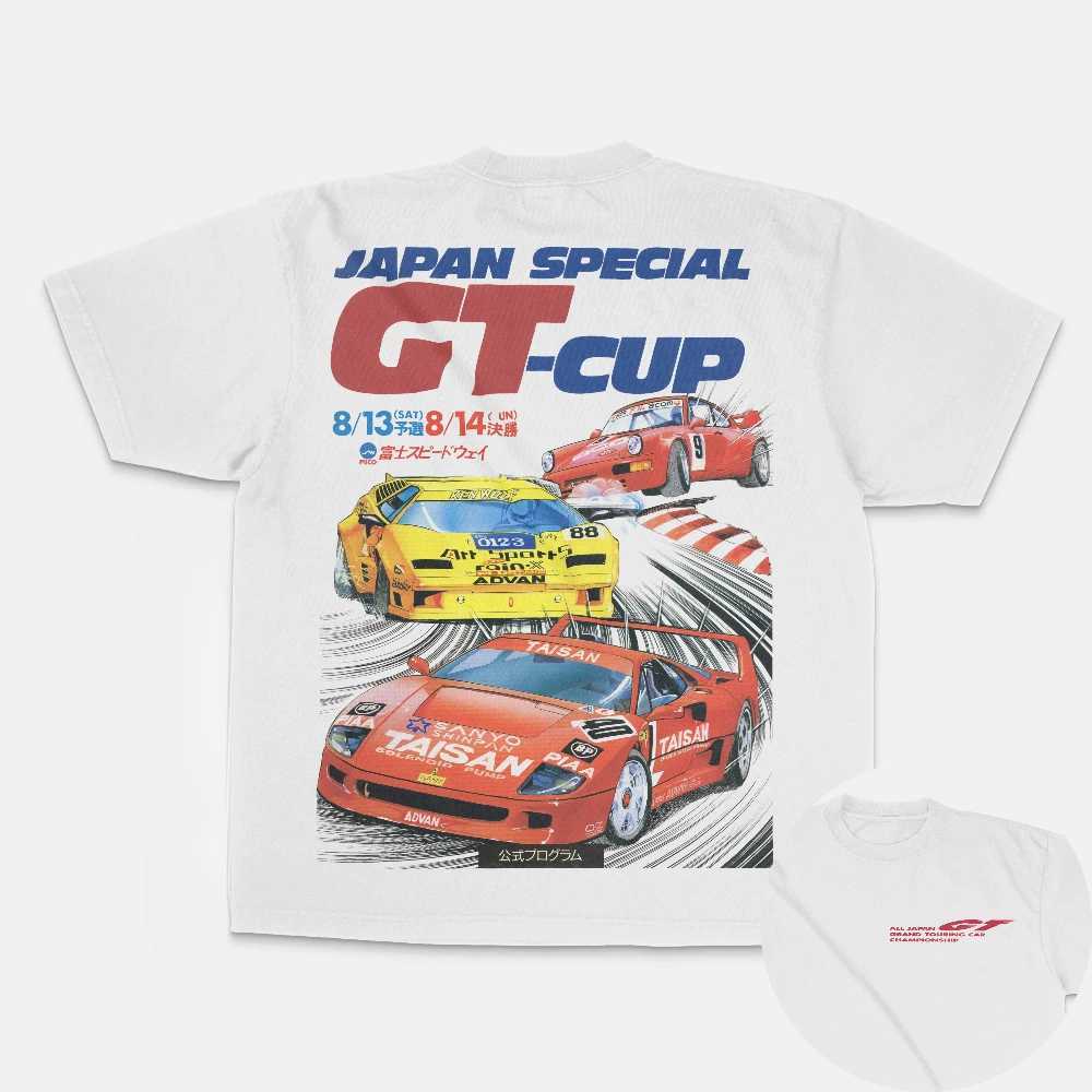 Fashion Summer Men Women GT-Cup T-Shirt Vintage Racing Cotton Tops Tees Retro Graphic Clothing Daily Casual Stylish Streetwear R250707
