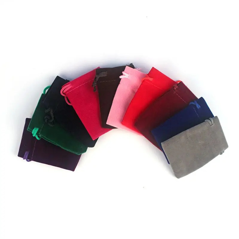 50/100pcs 5x7cm Velvet Bag Drawstrings Pouches Small size Jewelry Gift Display Packing Bags 250702
