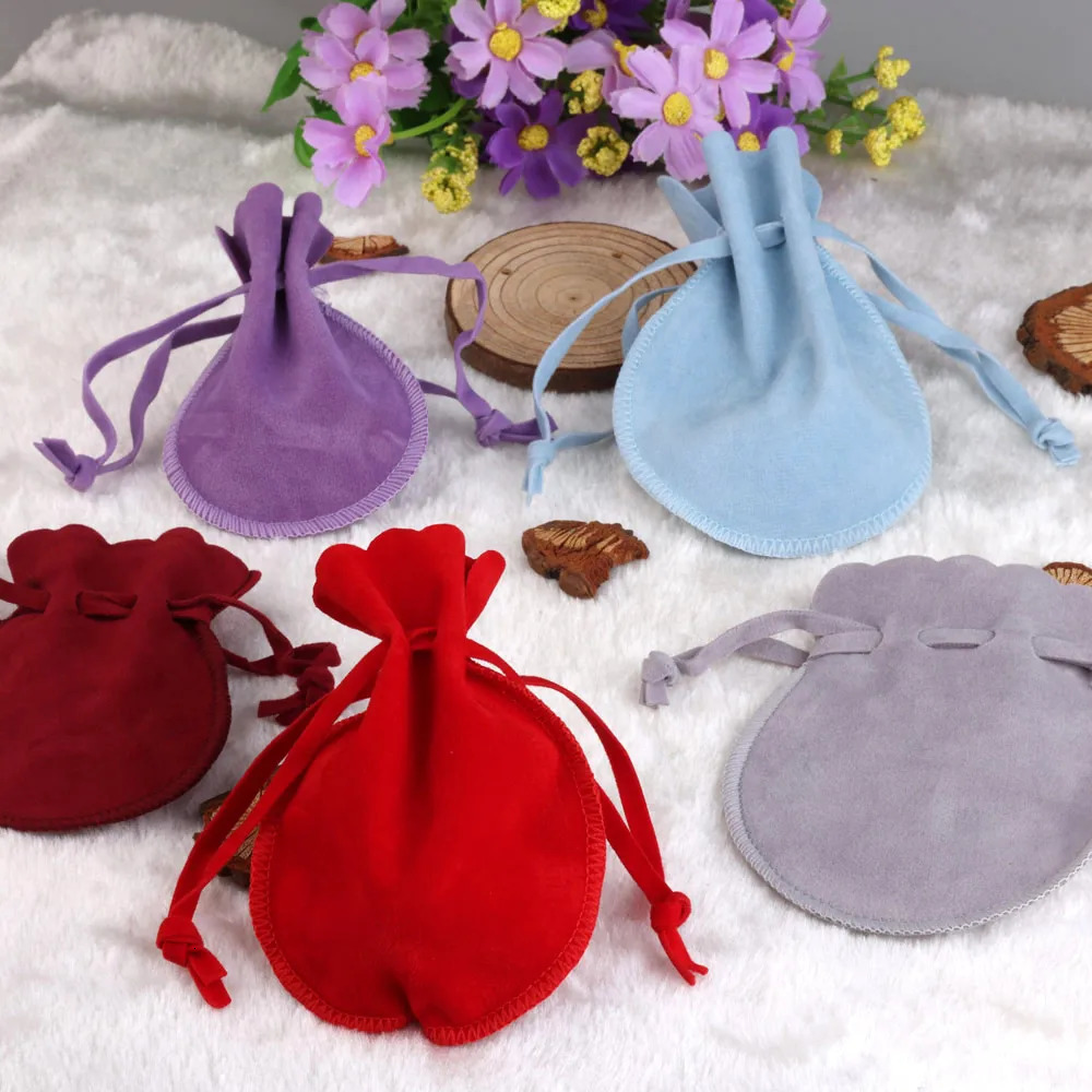 10/25/50pcs 7x9/9x12cm Gourd Velvet Gift Bags Dustproof Flannel Jewelry Packaging Bags Wedding Present Drawable Packing Bags 250702