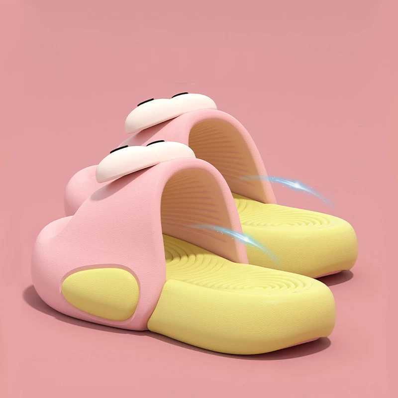 Smile Childrens Slippers New Big Eyes Pattern Eva Soft Thick Sole Slippers Boys And Girls Can Wear Comfortable Walking Slippers z250708U9QX