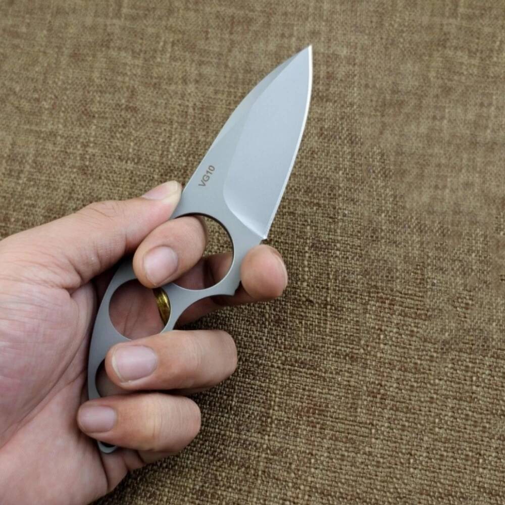 Full Tang Fixed with Sheath VG10 Steel Blade and Handle High Quality Outdoor EDC Pocket Camping Knife high-quality