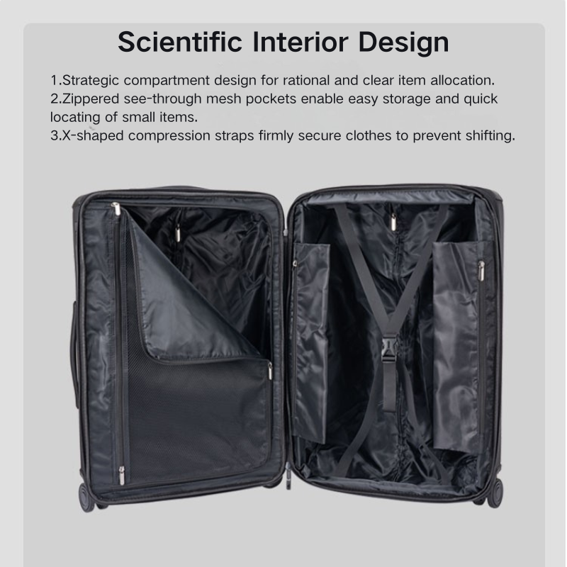 Black Waterproof Travel Duffel Bag with Zipper Closure for Easy Packing - Compact Size 20 Inches