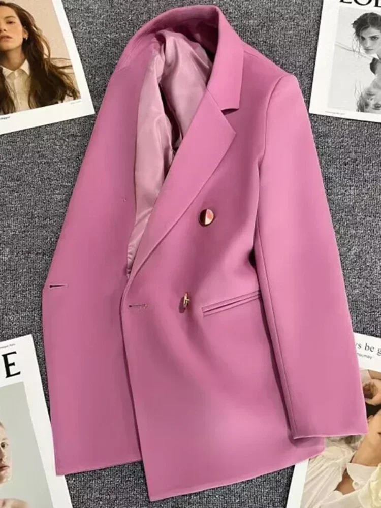 Spring Autumn in Womens Jacket Chic Elegant Casual Sports Suit Korean Fashion for Women Blazers 250625