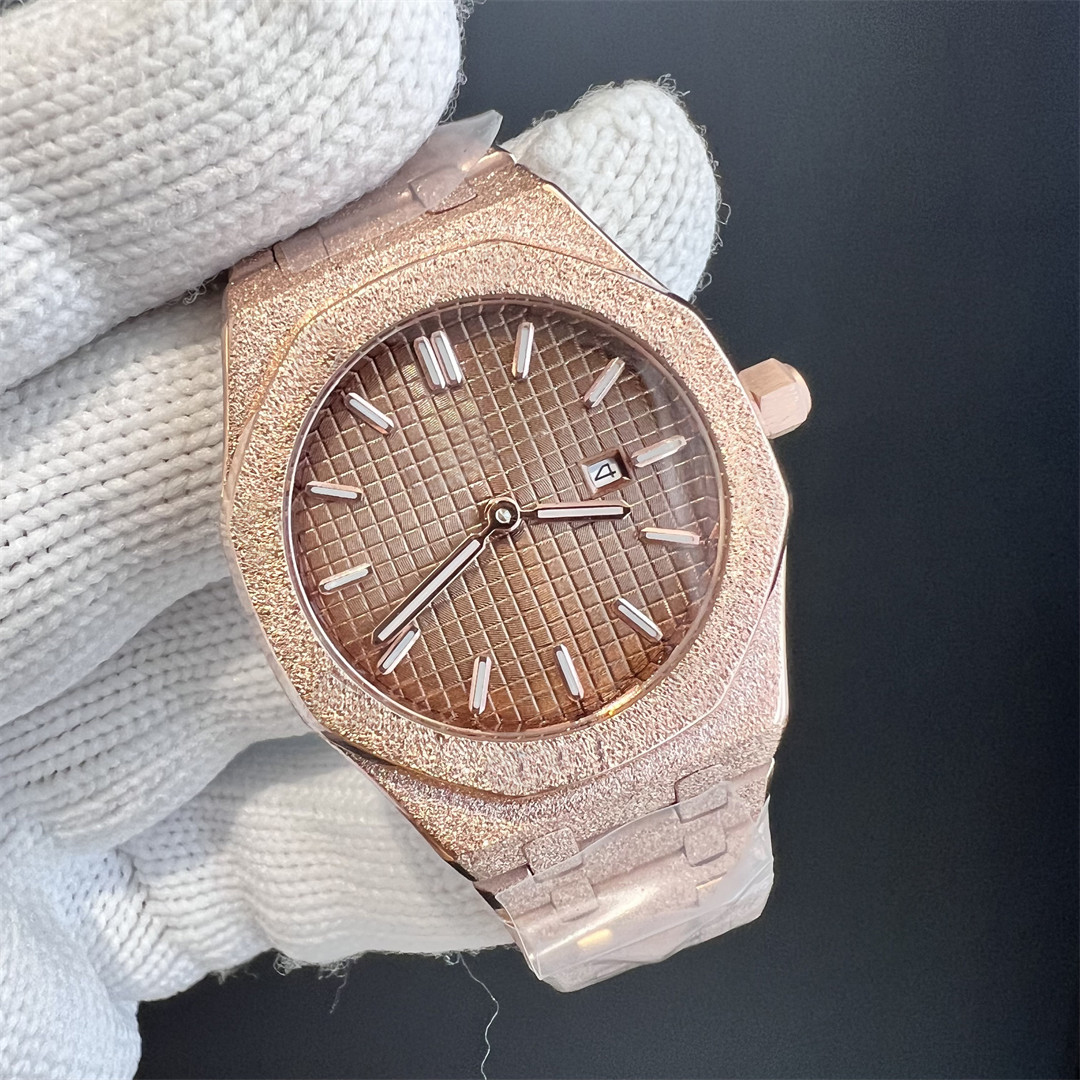 mens watche Frosted designer watches moissanite watch men 41MM Automatic Mechanical Watch Stainless Steel Sapphire Luminous 34MM women quartz watch Montre de Luxe