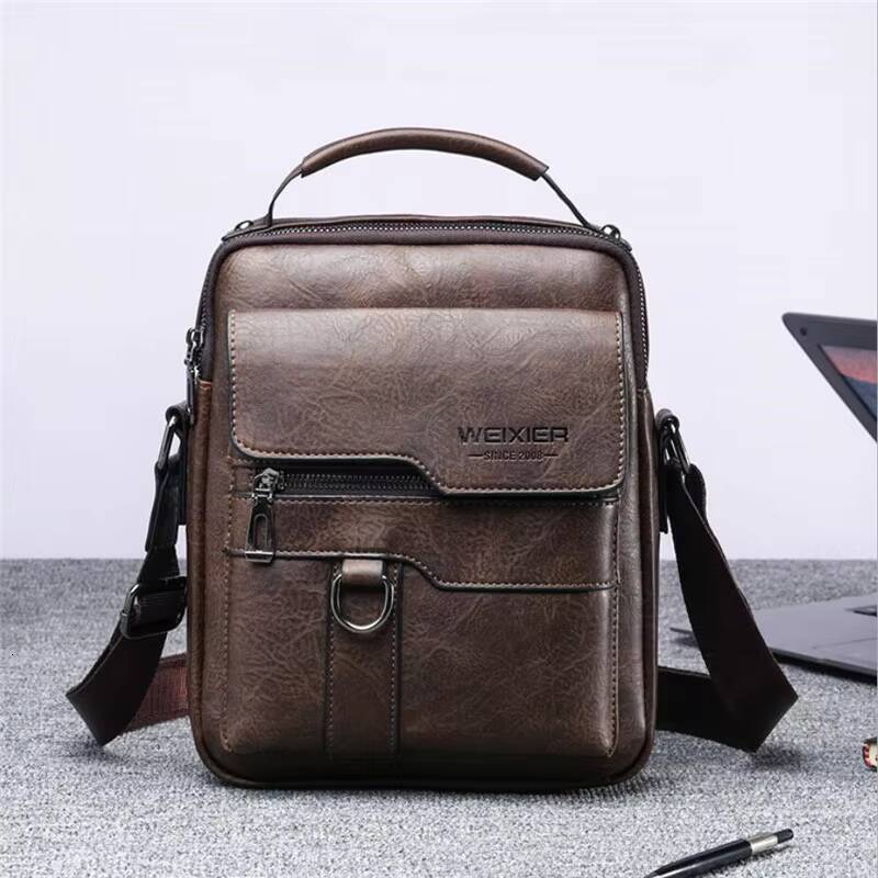 Mens Durable Shoulder Bag High Quality Leather Cross Body Sling Bags Travel Crossbody Fashion Pack for Male ddmynov