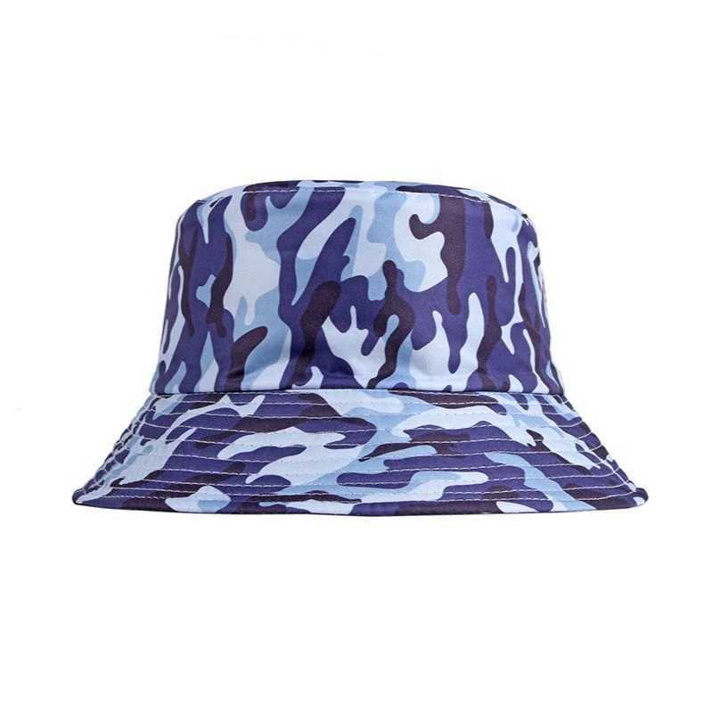 Spring and Summer Sunshade Bucket Hat Beach Fisherman Cap Womens Outdoor Hats Mens Camouflage Basin Panama Caps Y250707