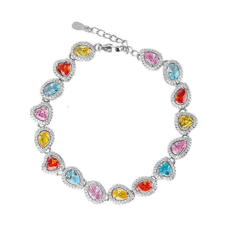 New Jewelry Colorful Zircon Evening Irregular Bracelet Luxurious Candy Style For Women 482