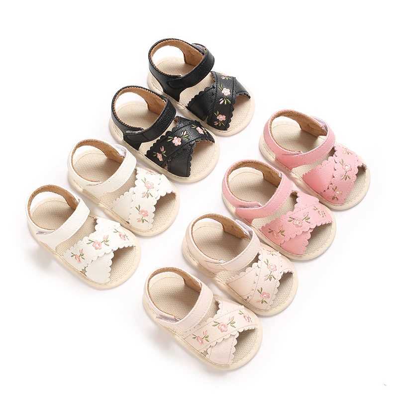 2025 Summer New Girls Sandals Childrens Princess Shoes Embroidered Shoes Girls Baby Shoes Soft Soled Anti-Slip Baby Shoes R250707