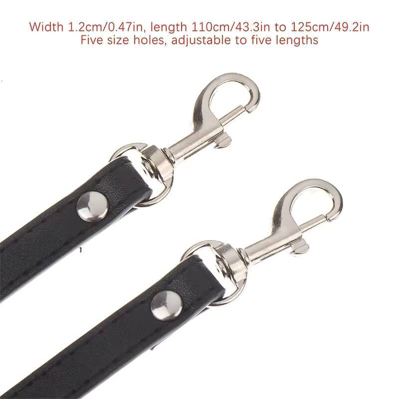 120cm PU Leather Shoulder Handles DIY Replacement Purse Handle Silver Buckle for Handbag Belts Strap Bag ddmynov