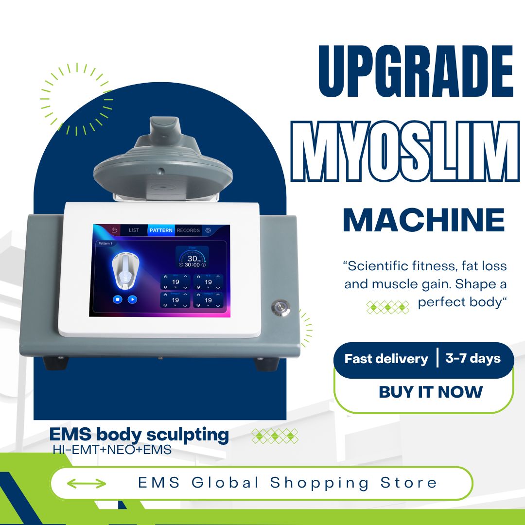 Myoslim Portable EMS Body Sculpting Equipment With RF Support For Home Use Lose Belly Fat Tone Waist and Rejuvenate Skin
