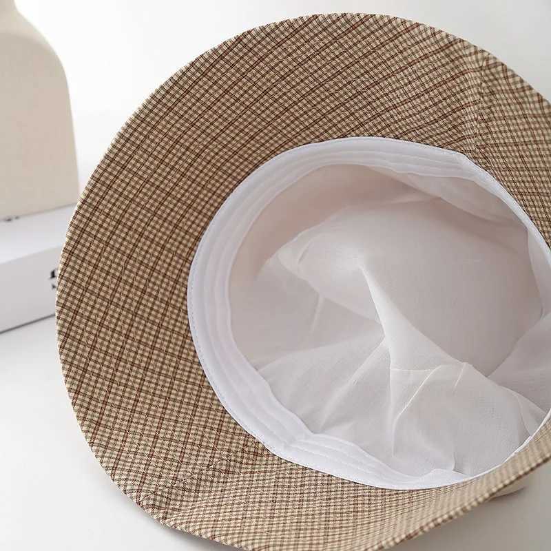 2025 Spring Summer Bucket Hat Women Retro Elegant Simple Bow Hat Womens Japanese Style Fisherman Hat With Wide Brim New Arrival Y250707