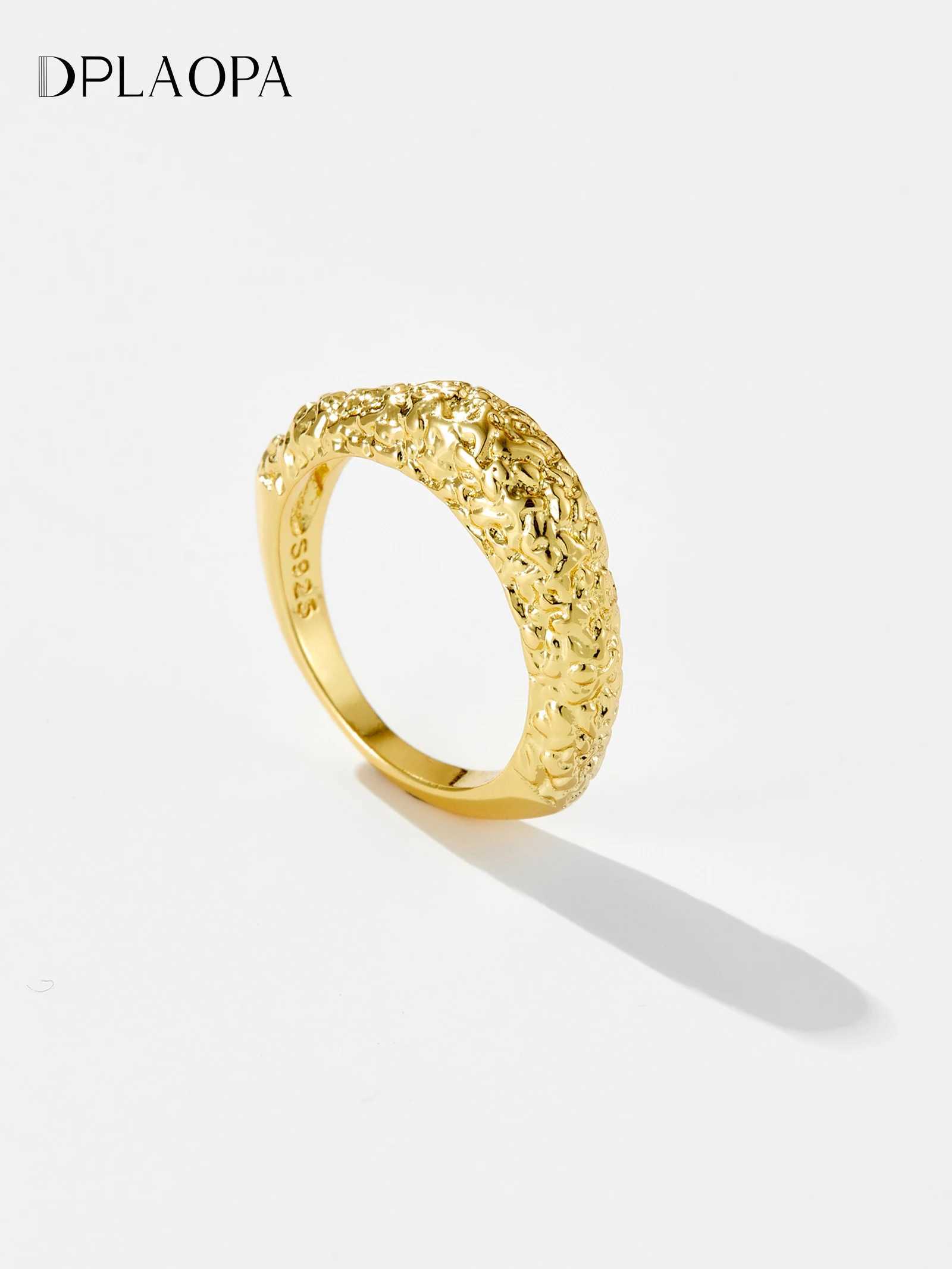 DPLOPA New 925 Sterling Silver 18k Gold Irregular Geometric Ring Women Luxury Fine Jewelry 2023 Rock Punk Jewels XJ250707