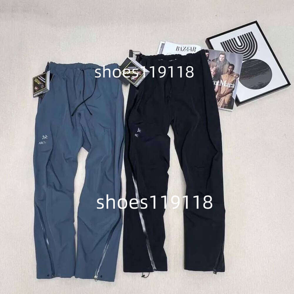 Arc Waterproof Pants Ski Trousers Mens Designer Windbreak Hard Shell Full Zipper Sweatpants Outdoor Skiwear