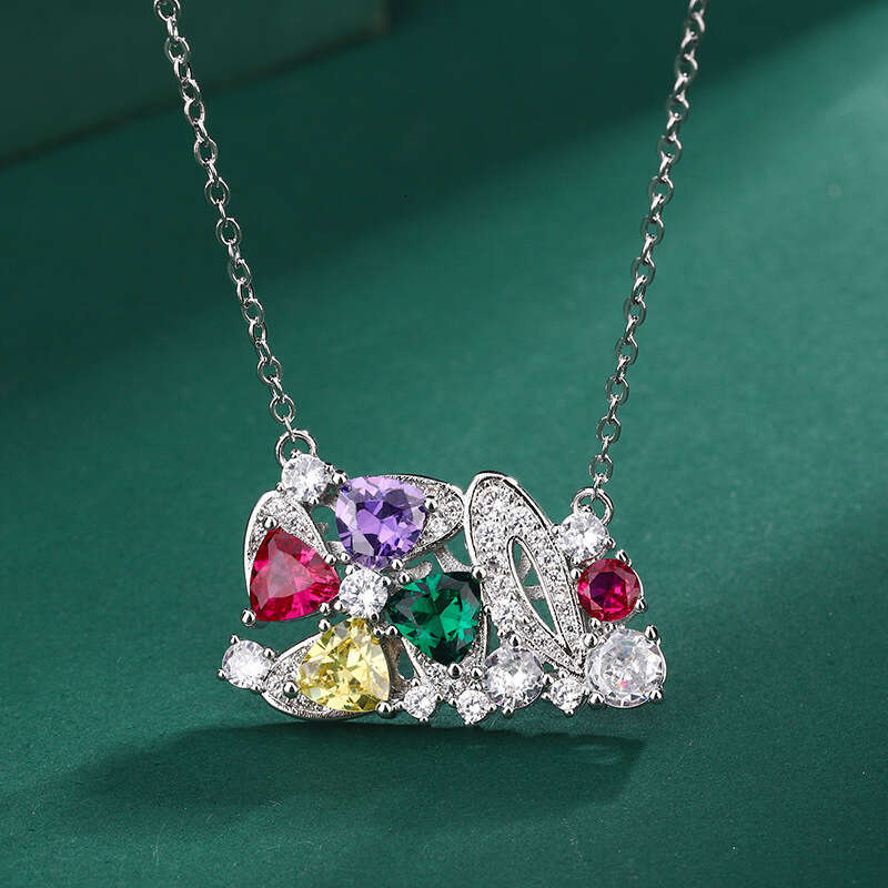 Jewelry Copper Base Gold Plated Live New Colorful Zircon Ring Earrings Bracelet Three-Piece Set For Women Bb3