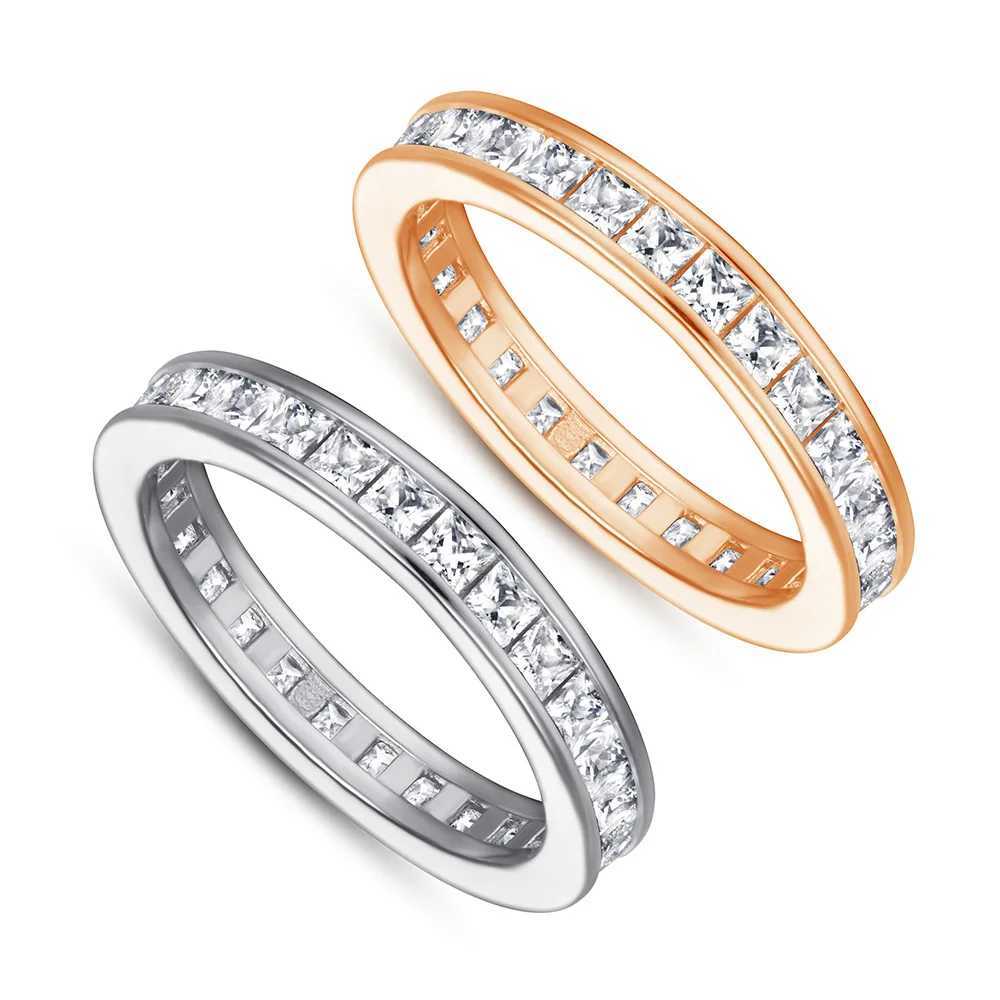 Eternity High Grown Diamond Ring 925 Sterling Silver Party Wedding Band Rings for Women Men Anniversary Engagement Jewelry Gift XJ250707