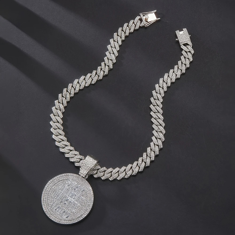 Men Women Hip Hop STAY HARD Pendant Necklace with 13mm Cuban Chain HipHop Iced Out Bling Necklaces Fashion Charm Jewelry USA 250707