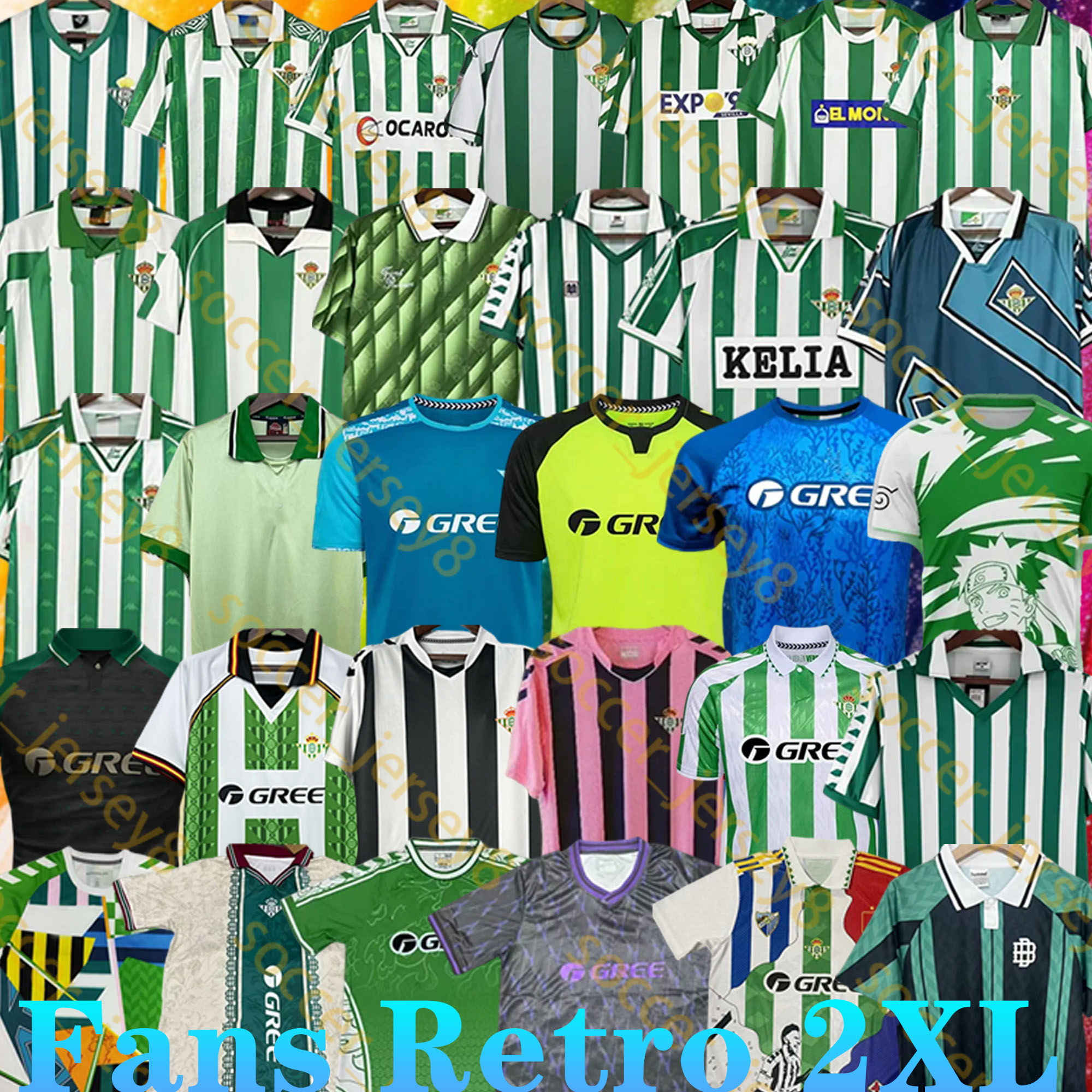 Retro real Betis soccer Jerseys REAL ALFONSO classic vintage football shirt 01 02 03 04 76 77 82 85 94 95 96 DENILSO 97 98 99 00 95 97 76 2025 2026 ISCO JOAQUIN ANTONY BAKAMBU