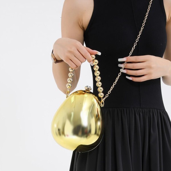 Cross border niche amber pattern irregular acrylic shell handbag designer bag banquet goose egg box bead tote trend basket trend shoulder bag