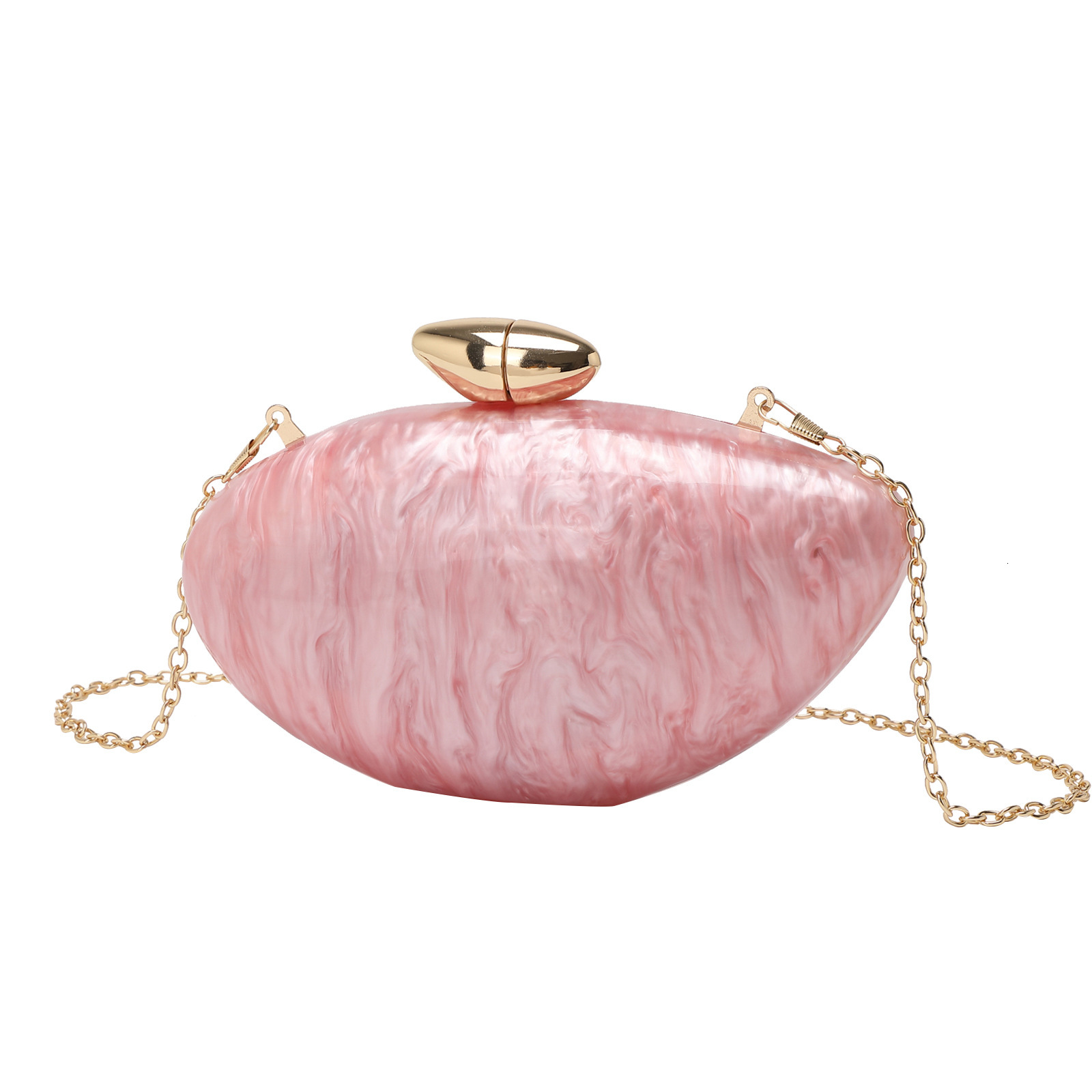 trend New cross border women s evening gown bag acrylic women s handbag designer bag oval bag chain trend shoulder bag crossbody bag