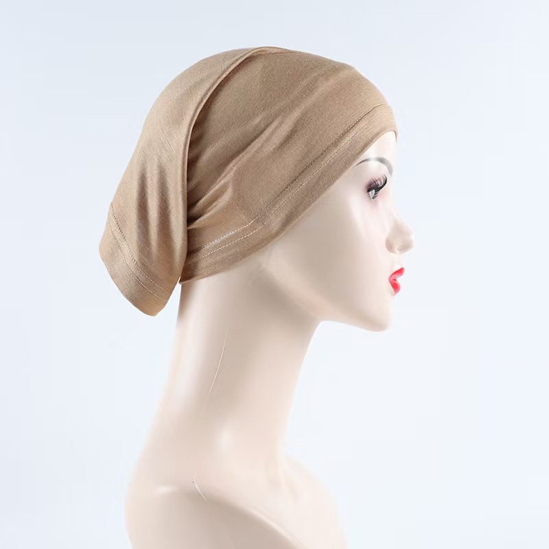 T1166 rayon jersey headscarf cap elastic mercerized cotton tube