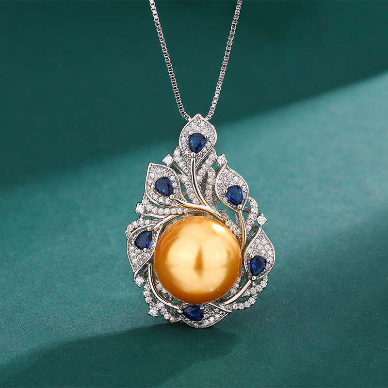 Live Broadcast Imitation Pearl Necklace New Tahitian Mother-Of-Pearl Inlaid Pendant Women's Jewelry 737