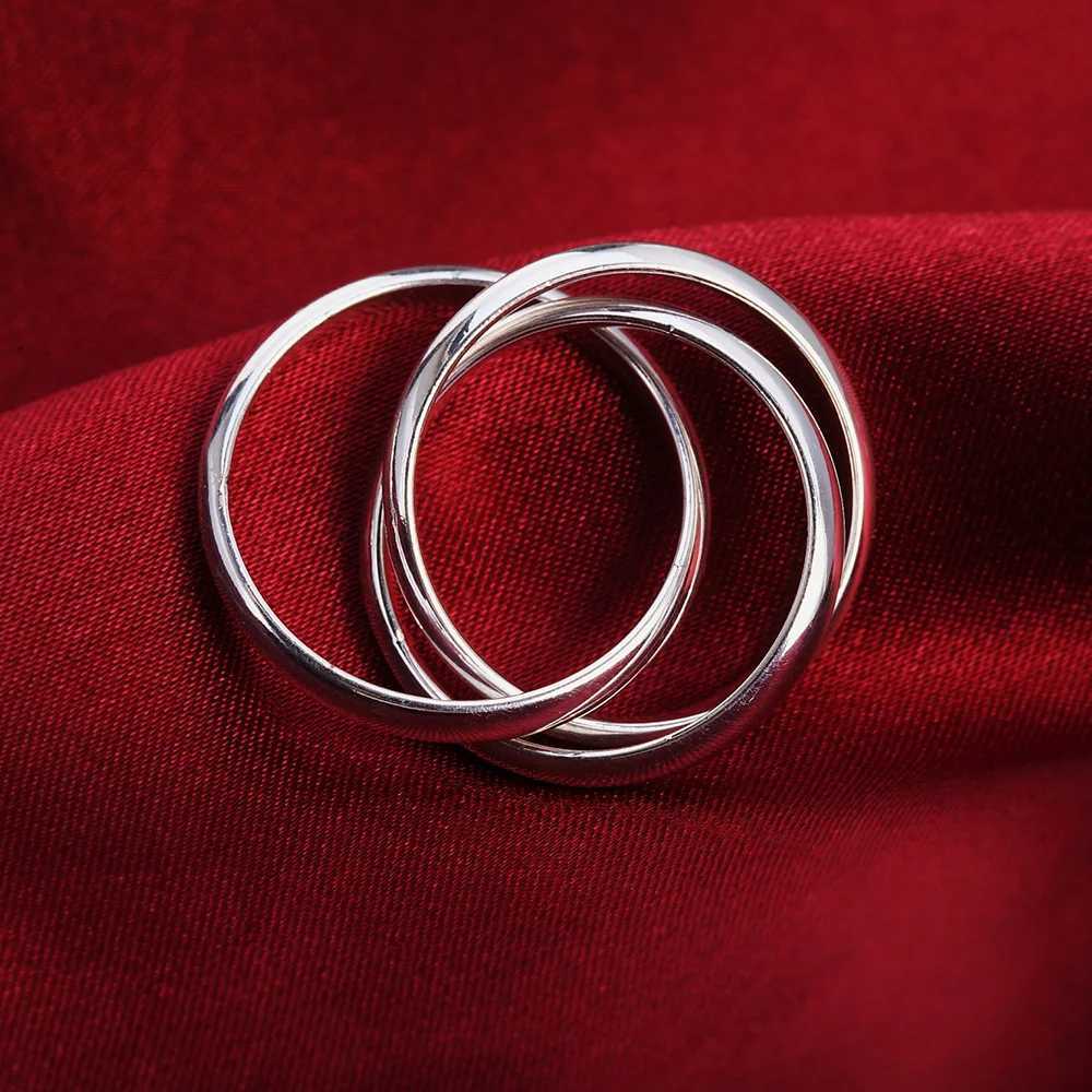 925 Sterling Silver Three Round Woman Rings Fine Jewelry Wholesale Trending Products GaaBou Jewelery XJ250707