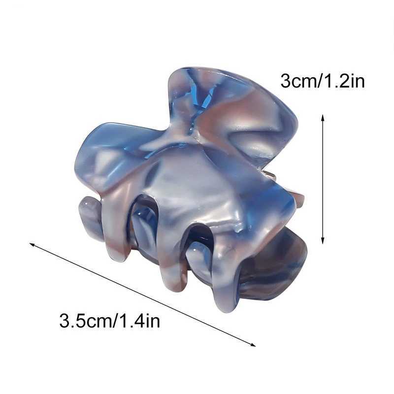 2024 NEW Small Acetate Hair Claw For Girls 3cm Simple Acrylic Claw Clip For Thin Hair Marble Printed Hair Clips Leopard Hair Accessories Y250707