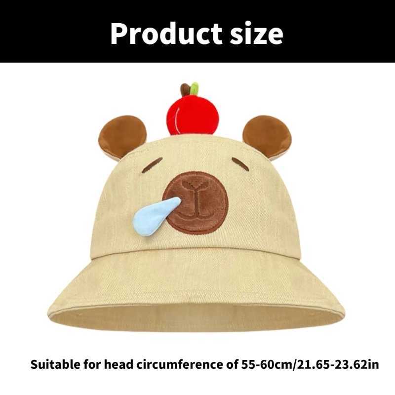2025 New Spring Men Women Bucket Hat Creative Capybara Pattern Sun Protective Caps for Outdoor Daily Travel Photography Headwear Y250707
