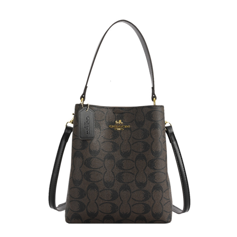 Designer High-End Fashion Bucket 2025 New Printed Handbag Versatile Large Capacity Shoulder Crossbody Light Luxury Women's Bag