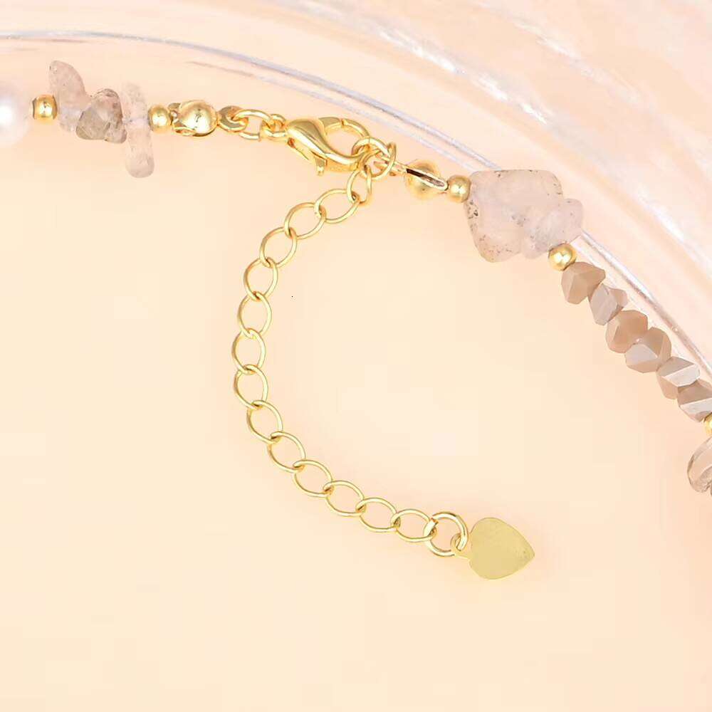 Luxurious Natural Stone Cheetah Quartz Bohemian Elegant Pearl Labrador Handmade Jewelry Necklace Clearance