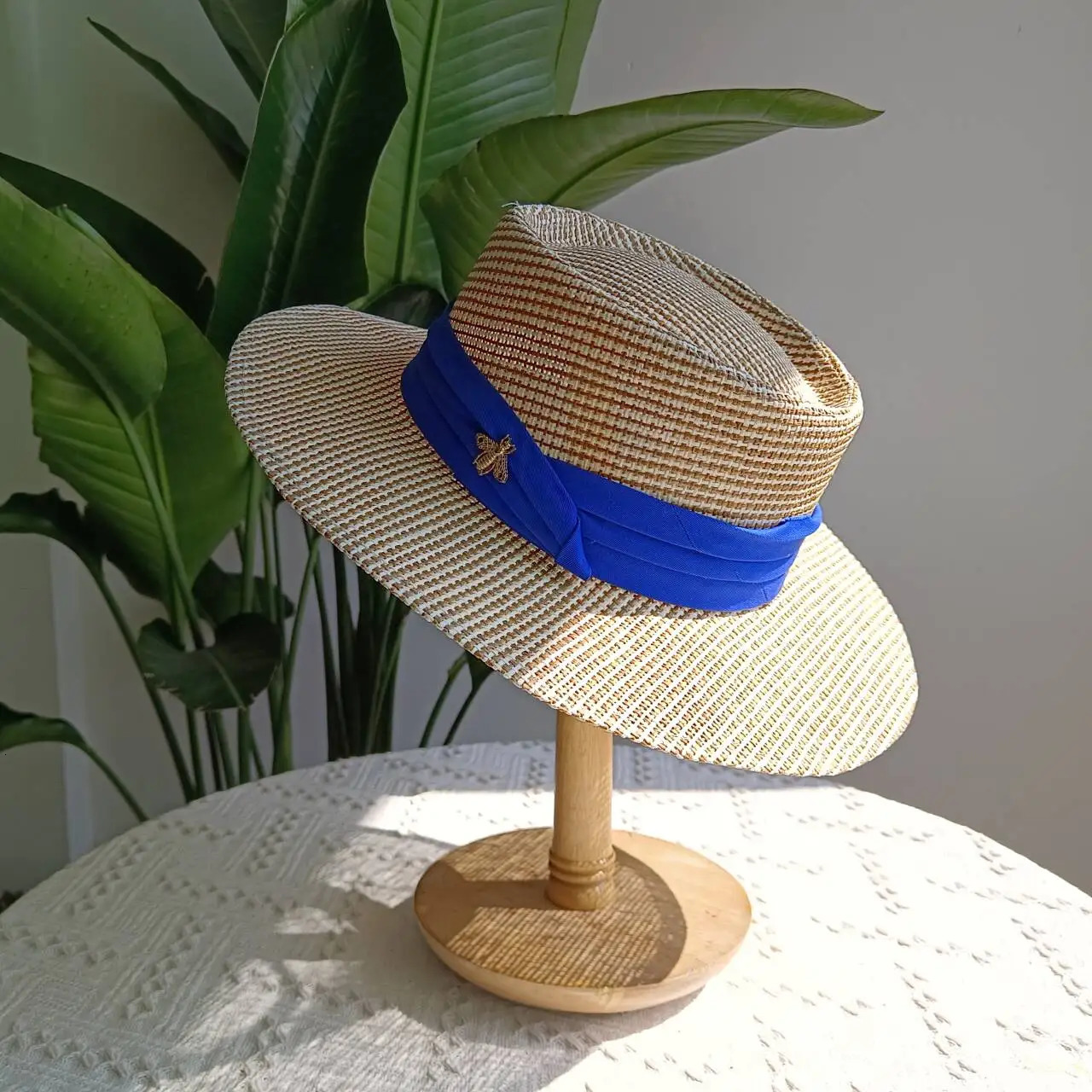 Summer Straw Hat Beach Sun Protection Grooved French Womens Accessories 250707